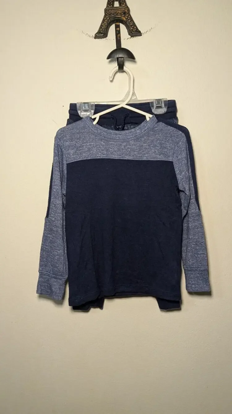 Boys Size 2T Outfit OshKosh B'Gosh Blue Joggers + Sweater